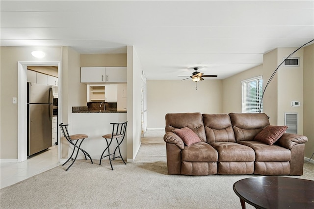 5 Bayard Rd Unit 113, Shadyside, PA 15213 - living room with light carpet and ceiling fan