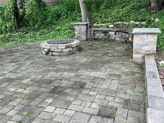 742 King St, Mckeesport, PA 15132 - view of patio / terrace featuring a fire pit