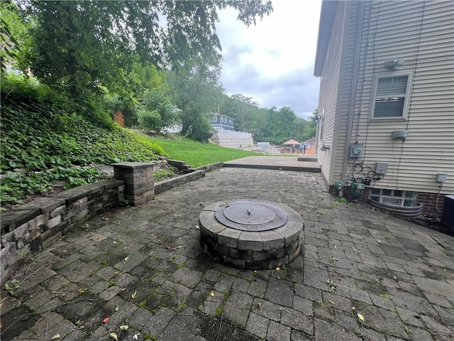 742 King St, Mckeesport, PA 15132 - view of patio / terrace featuring an outdoor fire pit
