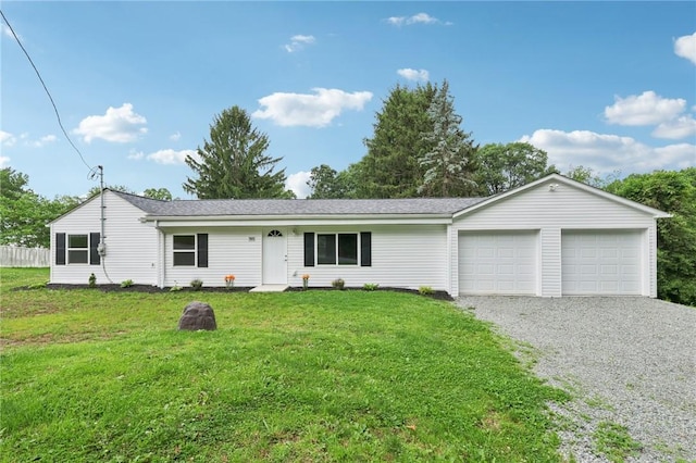 105 Becks Run Rd, Moon/Crescent Twp, PA 15108 - single story home with driveway, a garage, and a front yard