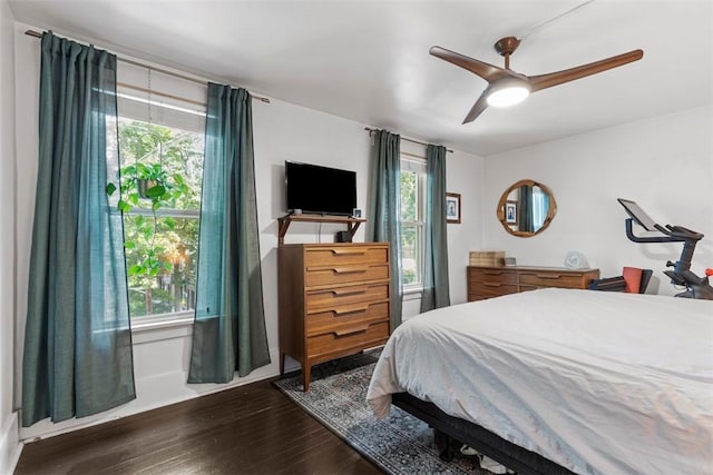 430 Lamar Ave, Regent Square, PA 15221 - bedroom with dark wood finished floors and ceiling fan