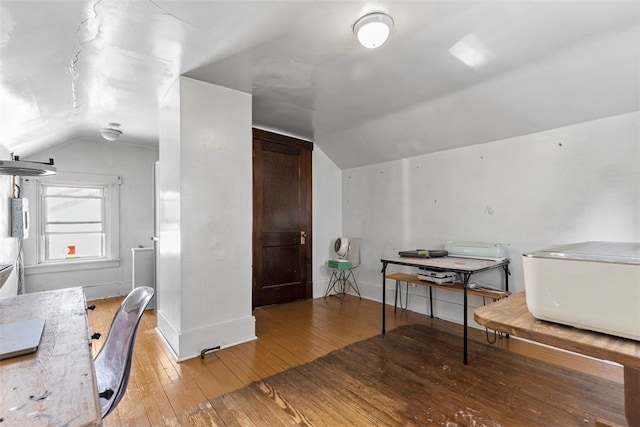 430 Lamar Ave, Regent Square, PA 15221 - office featuring lofted ceiling and hardwood / wood-style floors