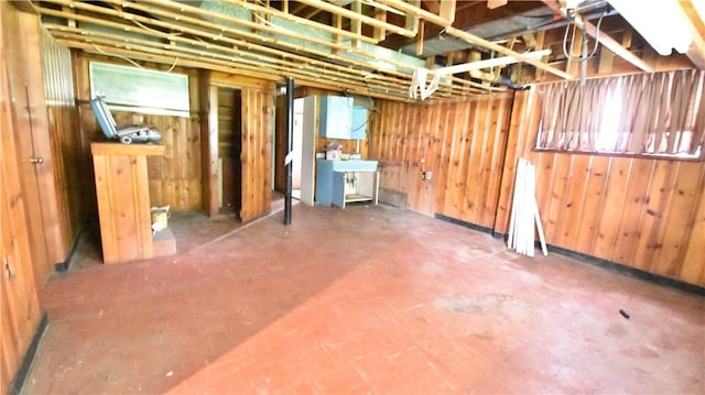 3550 Camp St, Hill District, PA 15219 - unfinished basement featuring wood walls
