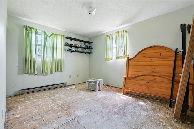 27 Windridge Dr, North Union Twp, PA 15401 - bedroom with baseboard heating and a textured ceiling