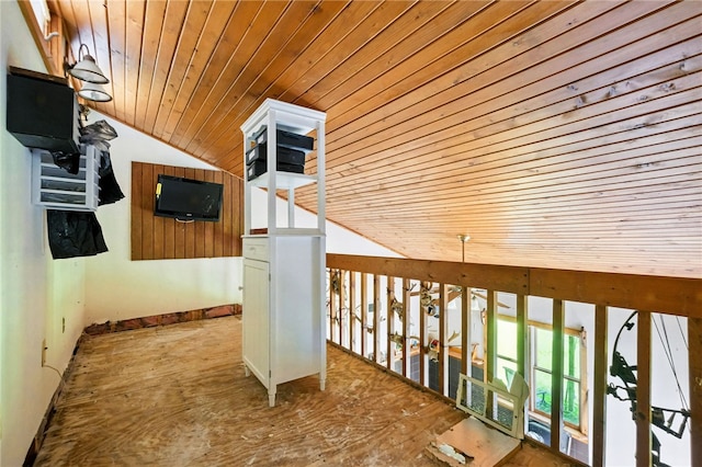 27 Windridge Dr, North Union Twp, PA 15401 - hallway with vaulted ceiling and wood ceiling