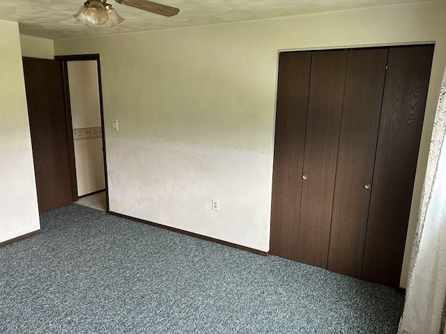 307 Debora Dr, Latrobe, PA 15650 - unfurnished bedroom with carpet, a closet, and ceiling fan