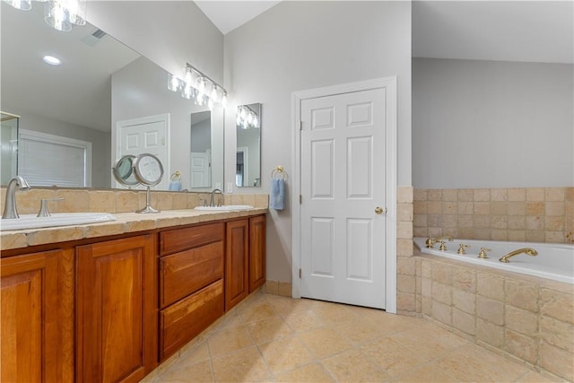 1002 Sunset Way, Menallen Twp, PA 15401 - full bath with double vanity and a bath