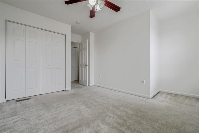 520 Panorama Dr, Cecil, PA 15317 - unfurnished bedroom featuring carpet floors, a closet, and a ceiling fan