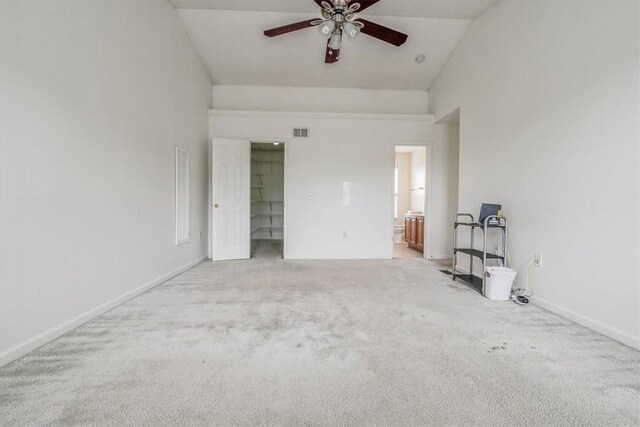 520 Panorama Dr, Cecil, PA 15317 - unfurnished room featuring carpet, a ceiling fan, and lofted ceiling