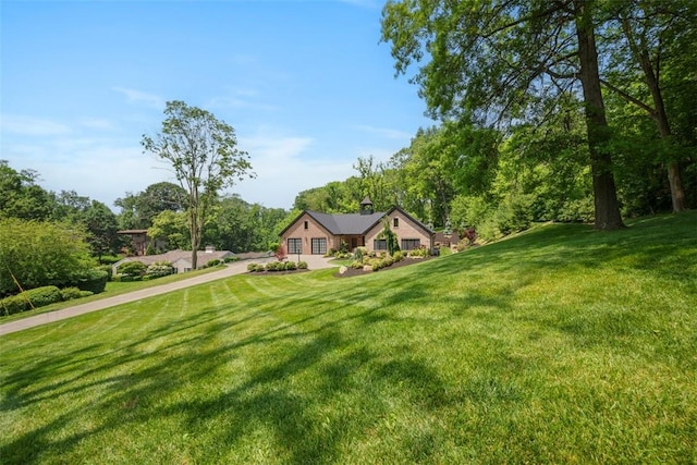 2356 Morrow Rd, Upper St Clair, PA 15241 - view of front of property with a front yard and a chimney