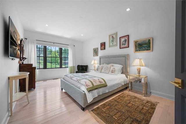 2356 Morrow Rd, Upper St Clair, PA 15241 - bedroom with light wood-type flooring and recessed lighting