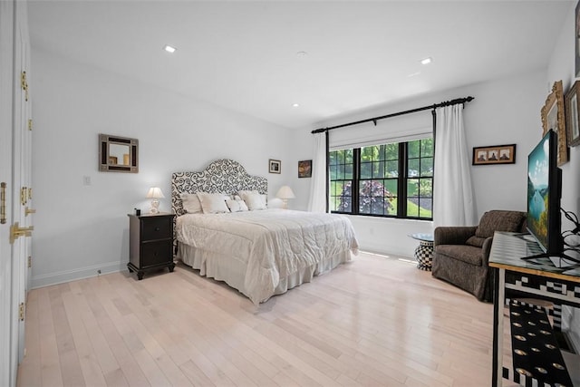 2356 Morrow Rd, Upper St Clair, PA 15241 - bedroom featuring light wood-type flooring and recessed lighting