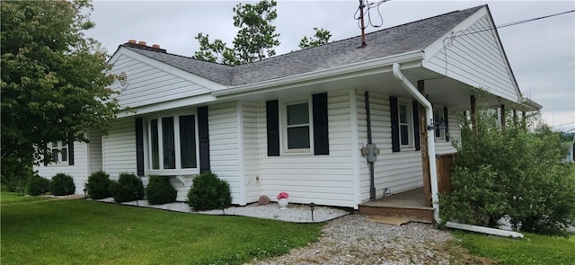 180 Pleasantview Dr, Ohioville, PA 15059 - view of side of home with roof with shingles, a porch, and a lawn