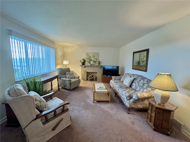 240 Reed St, Lower Burrell, PA 15068 - carpeted living area with a fireplace