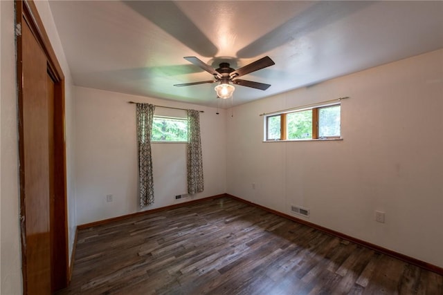 670 Lougeay Rd, Penn Hills, PA 15235 - spare room featuring plenty of natural light, wood finished floors, and a ceiling fan