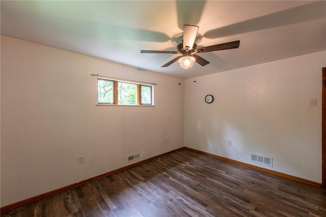 670 Lougeay Rd, Penn Hills, PA 15235 - unfurnished room featuring dark wood-style flooring and a ceiling fan