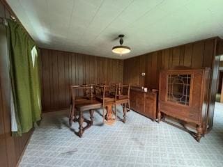 325 Back St, Mount Pleasant Twp Wml, PA 15666 - dining space with wood walls
