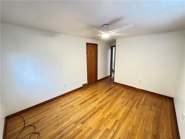 7207 Mcclure Ave, Swissvale, PA 15218 - unfurnished room featuring ceiling fan and light wood-style flooring