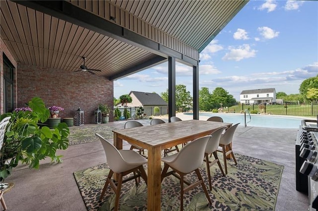 7858 Oscar Ct, North Huntingdon, PA 15642 - view of patio with ceiling fan and outdoor dining area