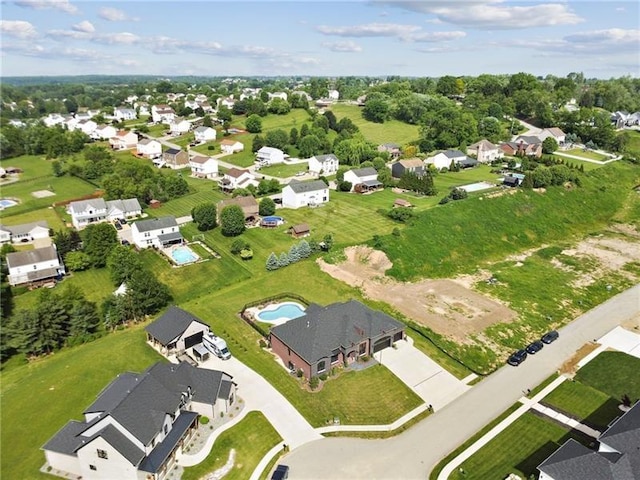 7858 Oscar Ct, North Huntingdon, PA 15642 - aerial overview of property's location featuring nearby suburban area and a pool