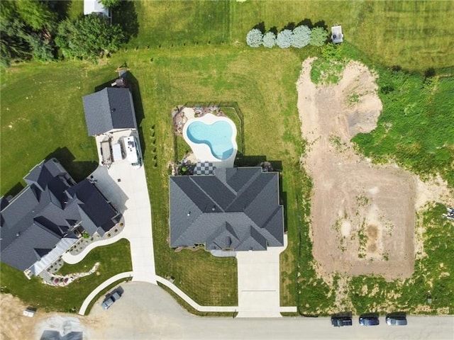 7858 Oscar Ct, North Huntingdon, PA 15642 - aerial view of property and surrounding area featuring a pool area