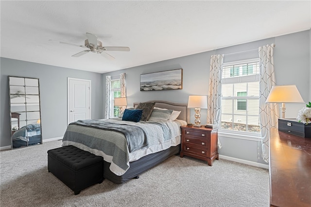 161 Buckingham Dr, Ohio Twp, PA 15237 - carpeted bedroom with baseboards and ceiling fan
