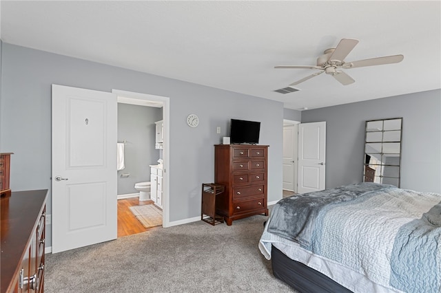 161 Buckingham Dr, Ohio Twp, PA 15237 - bedroom with carpet, ceiling fan, and connected bathroom