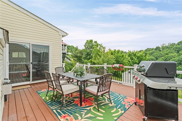 161 Buckingham Dr, Ohio Twp, PA 15237 - wooden terrace with a grill and outdoor dining area