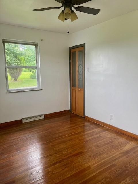82 Crossridge, Crossridge, PA 15022 - spare room with ceiling fan and wood finished floors