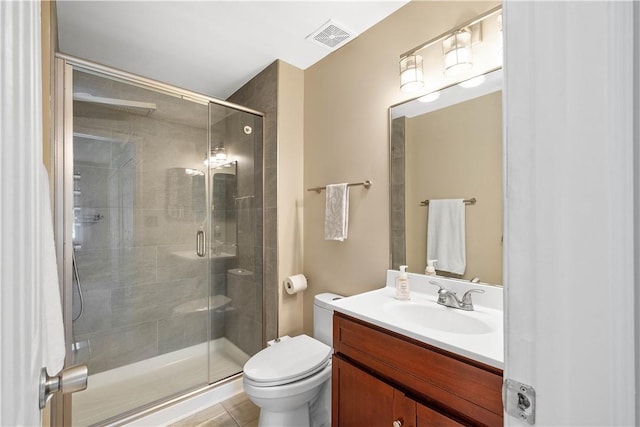 617 Woodcrest Dr, Robinson Twp Nwa, PA 15205 - bathroom with vanity, a shower stall, and tile patterned floors