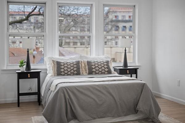 2356 Pittock St, Squirrel Hill, PA 15217 - bedroom featuring multiple windows and wood finished floors