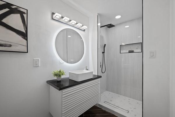 2356 Pittock St, Squirrel Hill, PA 15217 - bathroom featuring walk in shower and vanity