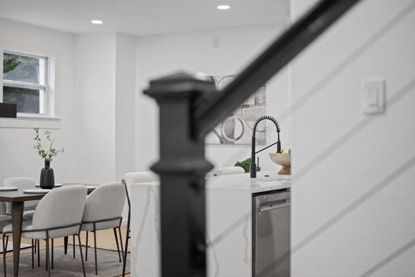 2356 Pittock St, Squirrel Hill, PA 15217 - kitchen view of recessed lighting, light countertops, and dishwasher