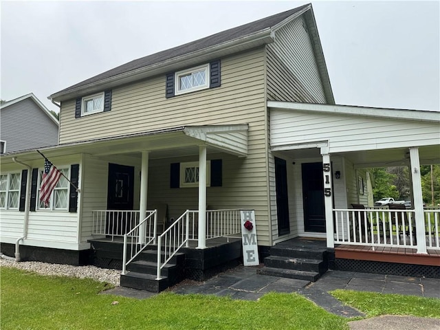 515 Pike Run Dr W, Pike Run Twp, PA 15427 - view of front of property featuring a porch