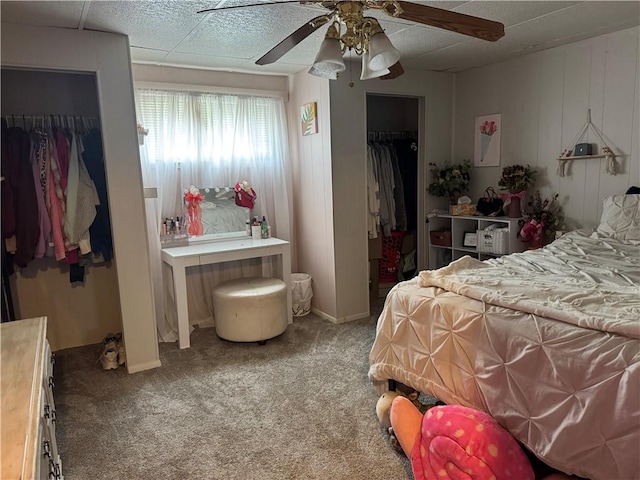 515 Pike Run Dr W, Pike Run Twp, PA 15427 - bedroom featuring carpet flooring, a closet, a walk in closet, and ceiling fan