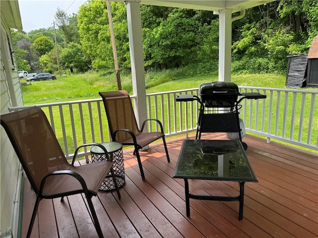 515 Pike Run Dr W, Pike Run Twp, PA 15427 - deck featuring grilling area and a yard