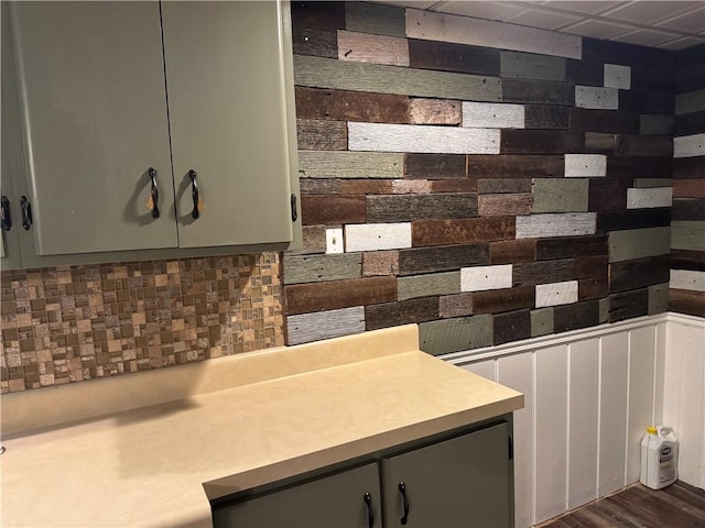 515 Pike Run Dr W, Pike Run Twp, PA 15427 - bathroom with tasteful backsplash and wood finished floors