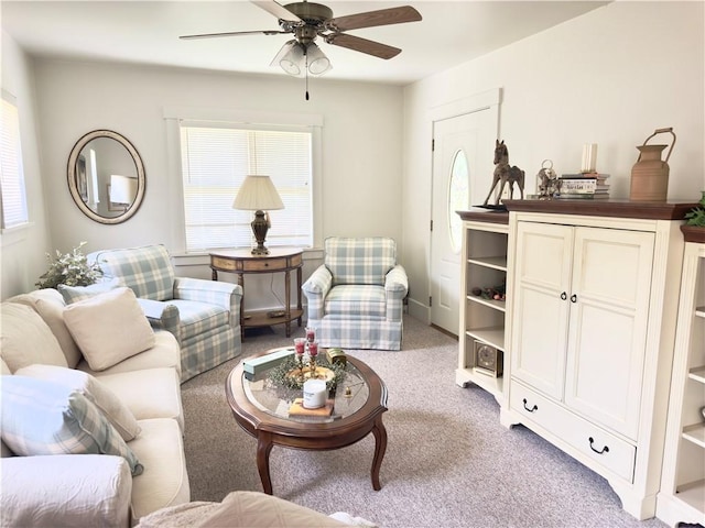 1604 Ross Hill Rd, Patterson Twp, PA 15010 - living area with ceiling fan and carpet flooring