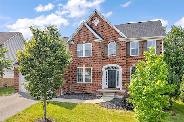 207 Eddie Lewis Dr, Pine Twp Nal, PA 15090 - view of front of home featuring a front yard, brick siding, and asphalt driveway