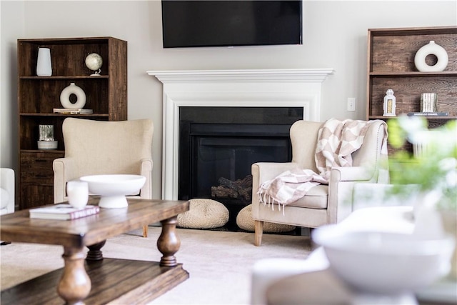 207 Eddie Lewis Dr, Pine Twp Nal, PA 15090 - living room with a glass covered fireplace