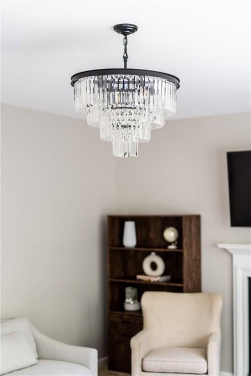 207 Eddie Lewis Dr, Pine Twp Nal, PA 15090 - sitting room with a chandelier