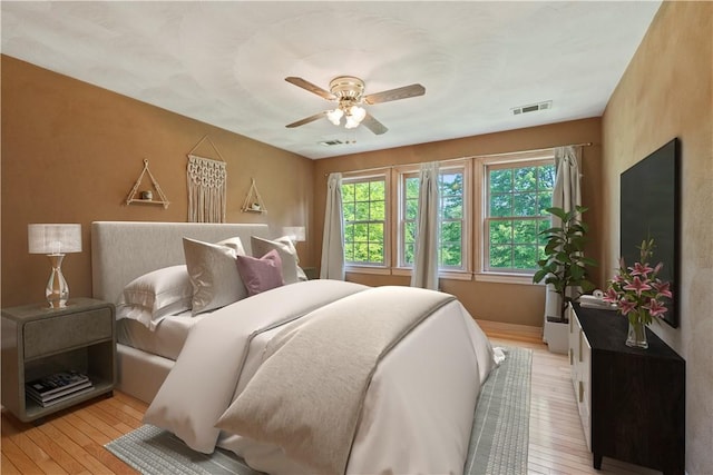 412 Hawthorn Rd, East Finley, PA 15323 - bedroom with light wood-type flooring and a ceiling fan