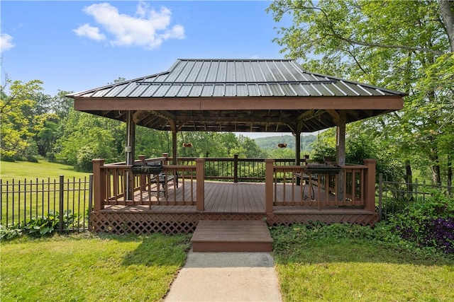 412 Hawthorn Rd, East Finley, PA 15323 - surrounding community featuring a gazebo and a deck