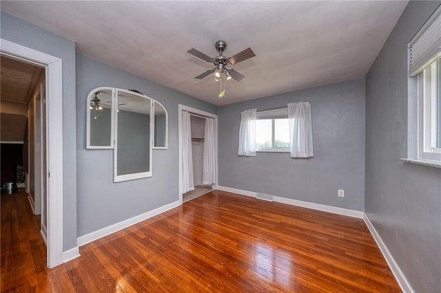 215 Columbia Dr, Center Twp Bea, PA 15001 - spare room with ceiling fan and wood finished floors