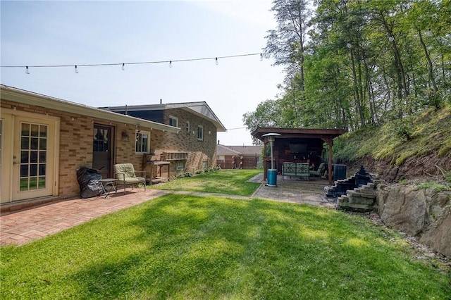 215 Columbia Dr, Center Twp Bea, PA 15001 - view of grassy yard featuring a patio