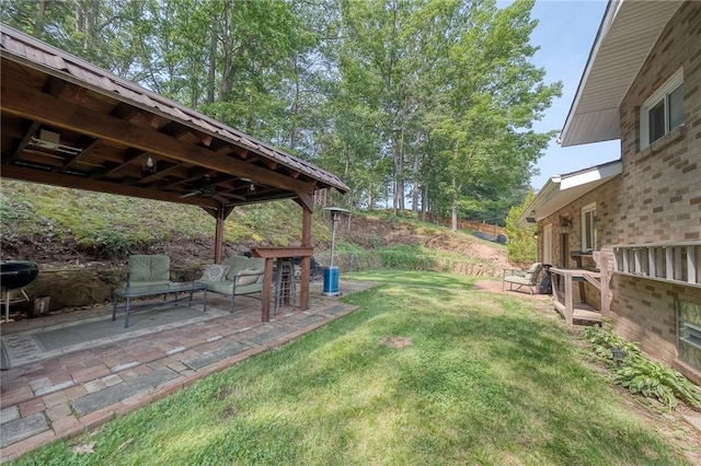 215 Columbia Dr, Center Twp Bea, PA 15001 - view of green lawn featuring a patio area