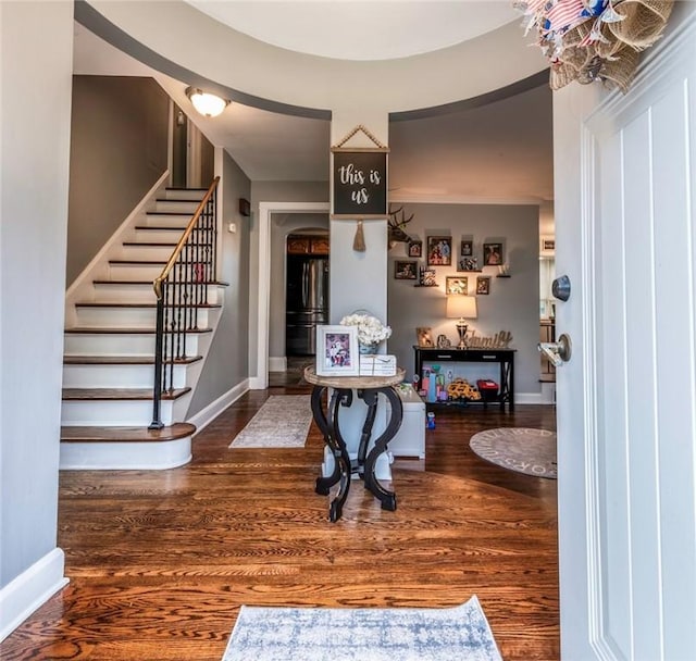 1283 Ashton Rd, Sharon, PA 16146 - entrance foyer featuring stairs and wood finished floors