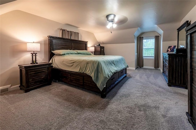 1283 Ashton Rd, Sharon, PA 16146 - carpeted bedroom featuring vaulted ceiling and a ceiling fan