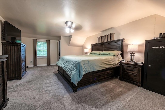 1283 Ashton Rd, Sharon, PA 16146 - carpeted bedroom featuring lofted ceiling and ceiling fan