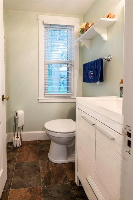 1283 Ashton Rd, Sharon, PA 16146 - bathroom with vanity and stone finish floors
